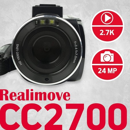 AgfaPhoto Realimove CC2700 27K Video Camera - Capture Stunning Moments with High-Quality Clarity and Performance